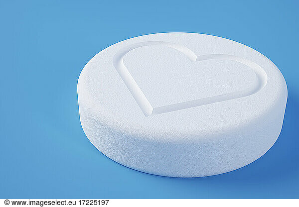 Pill with social media likes 3D illustration