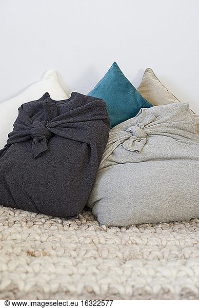 Pillowcases made of old pullovers