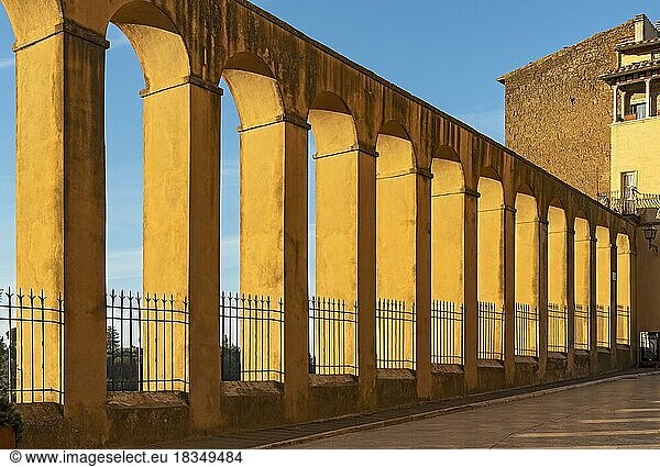 Pitigliano aqueduct  Tuscany  Italy  Europe