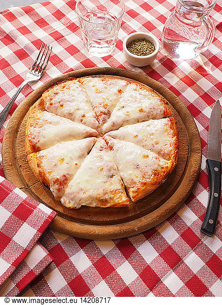 Pizza margherita  with mozzarella cheese  tomato sauce  Italy