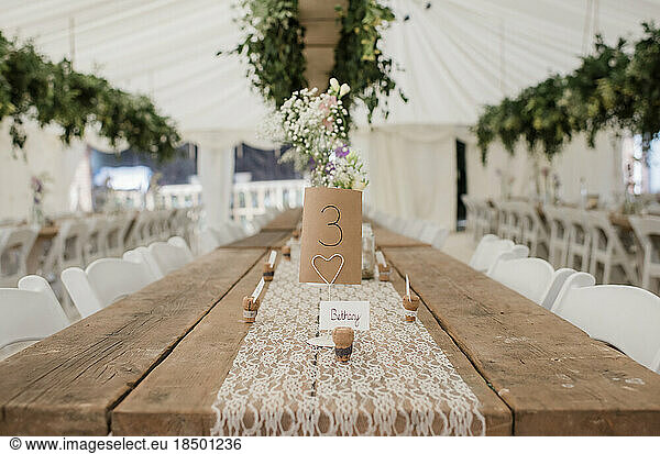 place number for wedding table decoration