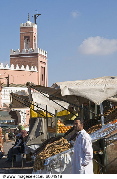 Platz Jemaa el Fna (Platz Djemaa el Fna)  Marrakesch (Marrakech)  Marokko  Nordafrika  Afrika