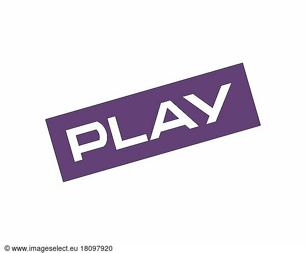 Play telecommunications  gedrehtes Logo  Weißer Hintergrund