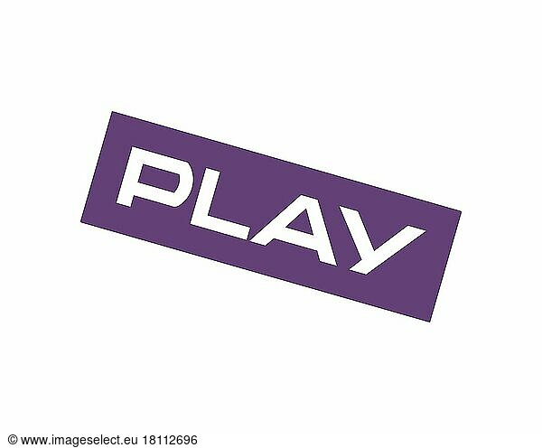 Play telecommunications  gedrehtes Logo  Weißer Hintergrund B