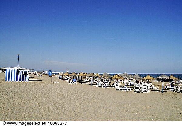 Playa de Malvarrosa  Malva-Rosa  Strand  Valencia  Valencianische Gemeinschaft  Spanien  Europa
