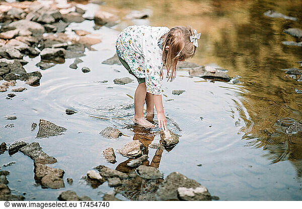 Playing in the Little Miami River