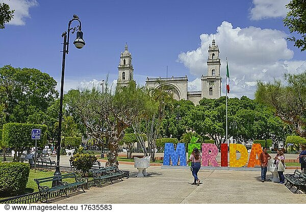 Plaza de la Independencia  Merida  Yucatan  Mexiko  Mittelamerika