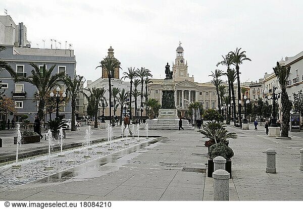 Plaza de San Juan de Dios  Rathausplatz  Cadiz  Provinz Cadiz  Costa de la Luz  Andalusien  Spanien  Europa