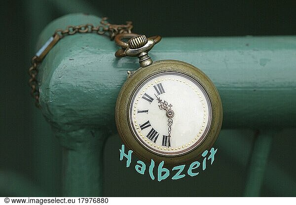 Pocket Watch with Half Dial and Writing Half Time