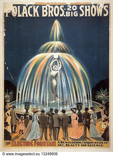 Polack Brothers 20 big shows. poster  lithograph  circa 1900-1905