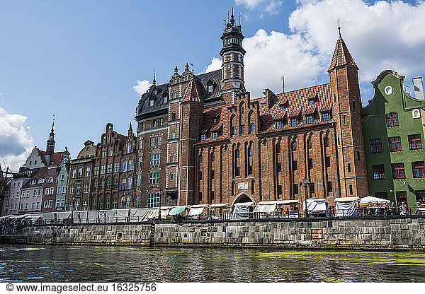 Poland  Gdansk  Hanseatic League houses on the Motlawa river