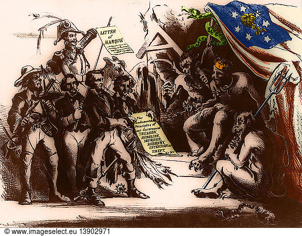 Political Cartoon of the Confederacy