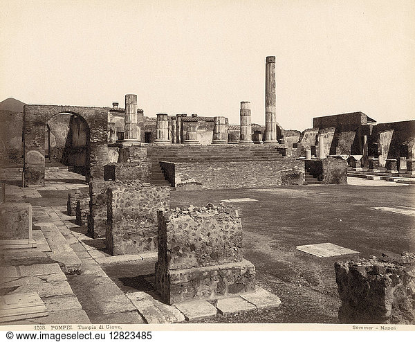 POMPEII: TEMPLE OF JOVE. Temple of Jove (Tempio di Giove). Photographed  c1890.