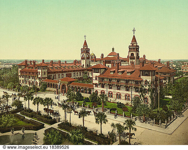 Ponce de Leon Hotel  St. Augustine  Florida  USA  Photochrome Print  Detroit Publishing Company  1902