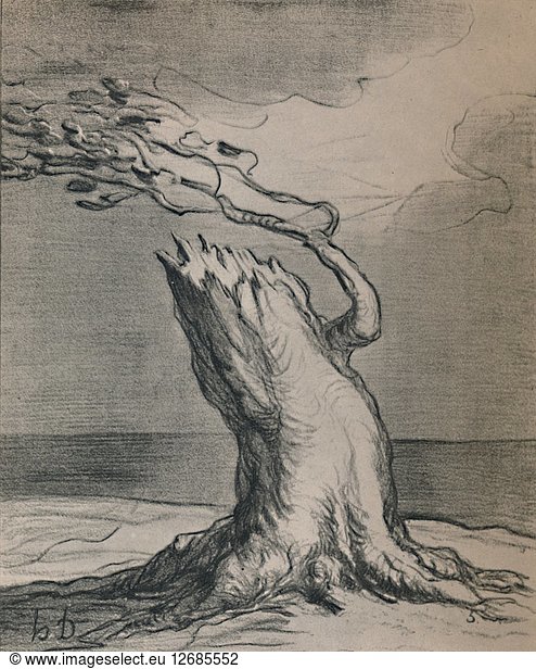 Poor France! The Trunk Is Blasted  1871  (1946). Artist: Honore Daumier.