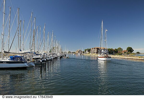 Port of Orth with sailingboats Fehmarn Island  Baltic Sea  Schleswig-Holstein  Germany  Europe