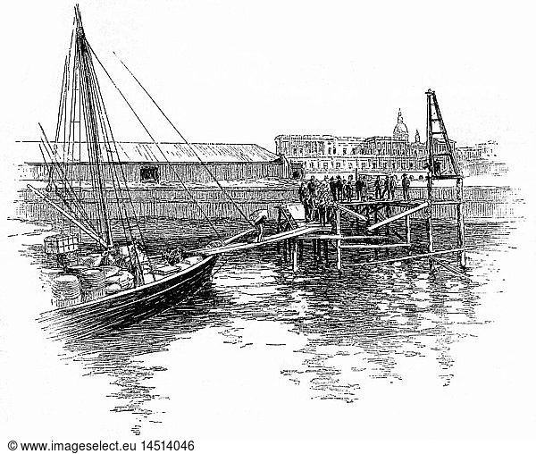 Port of Rosario  Argentina  Harper's New Monthly Magazine  Illustration  1891