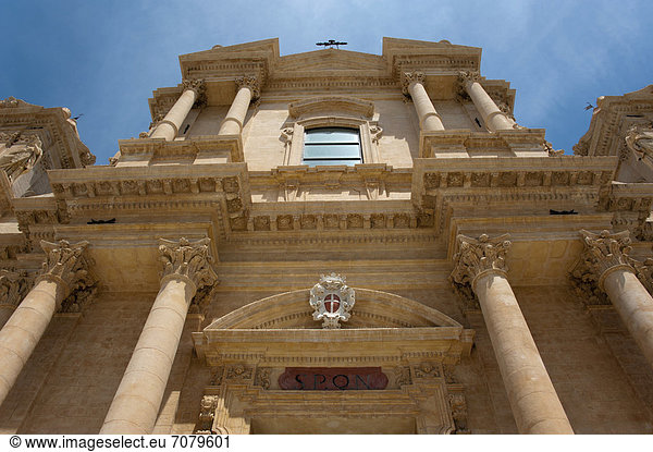 Portal der Kathedrale San Nicolo  UNESCO Welterbe  Noto  Provinz Syrakus  Sizilien  Italien  Europa