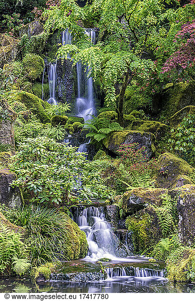 Portland Japanese Garden waterfall.
