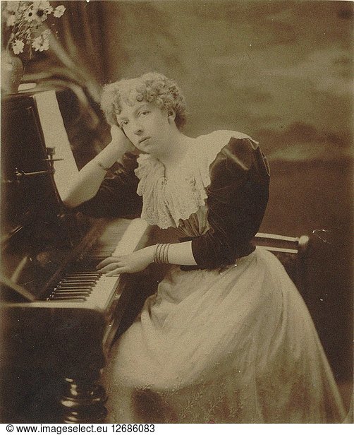 Porträt der Komponistin Cécile Chaminade (1857-1944)  1890.