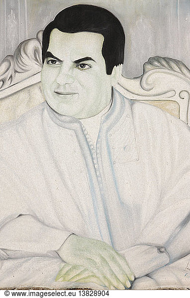 Porträt des ehemaligen Präsidenten Ben Ali