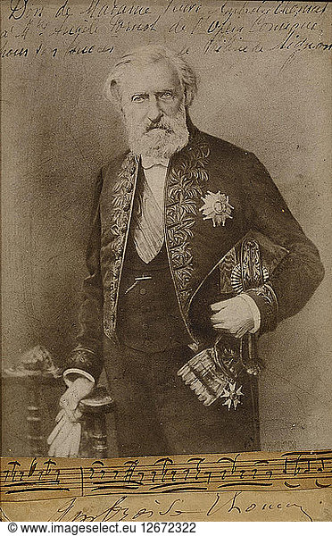 Porträt des Komponisten Ambroise Thomas (1811-1896)  1890er Jahre.