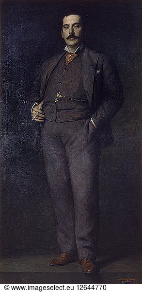 Porträt des Komponisten Giacomo Puccini (1858-1924)  1902.