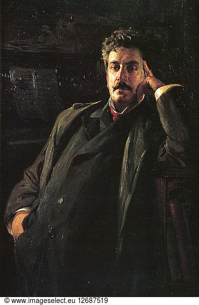 Porträt des Komponisten Giacomo Puccini (1858-1924)  1903.