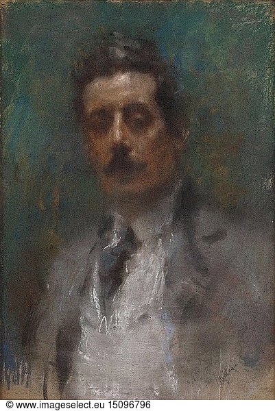 Porträt des Komponisten Giacomo Puccini (1858-1924)  1906.