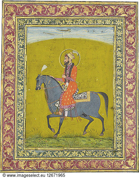 Porträt des Mogulkaisers Aurangzeb.