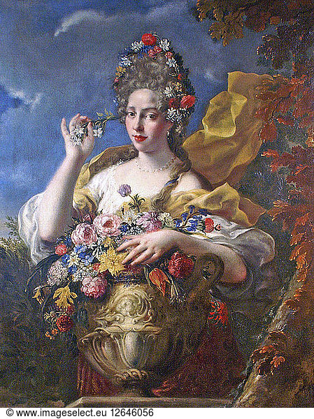 Porträt einer Dame als Flora.