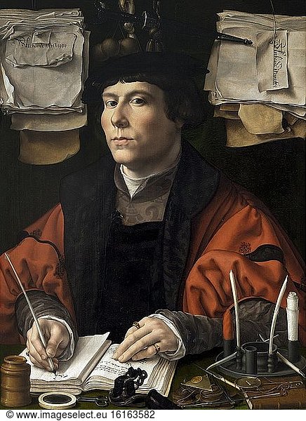 Porträt eines Kaufmanns  Jan Gossaert  1530  National Gallery of Art  Washington DC  USA  Nordamerika.
