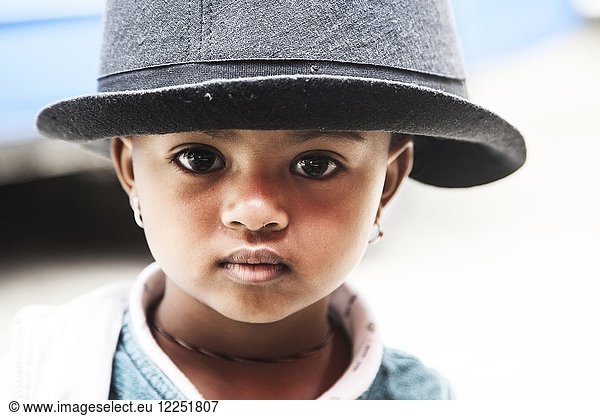 Porträt eines kleinen Jungen  Addis Abeba  Äthiopien  Afrika