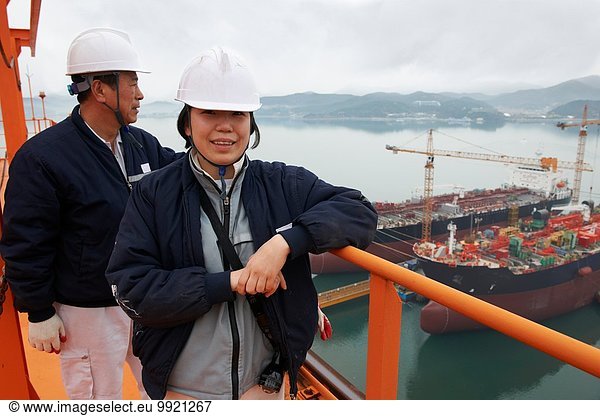 Portrait der Arbeiter im Seehafen  GoSeong-gun  Südkorea