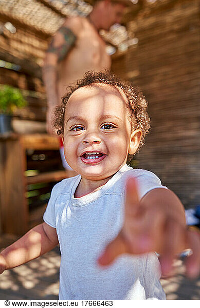 Portrait happy  cute toddler boy