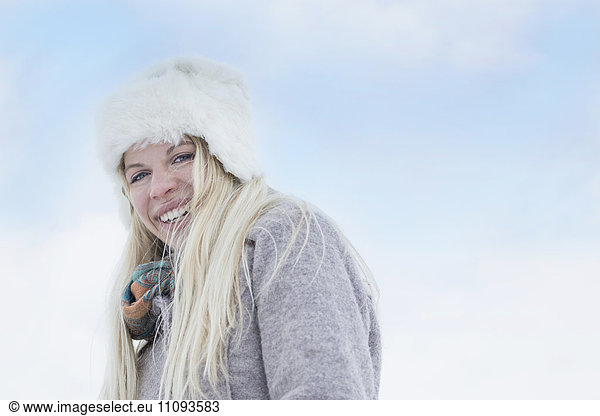 Portrait of a teenage girl smiling  Bavaria  Germany
