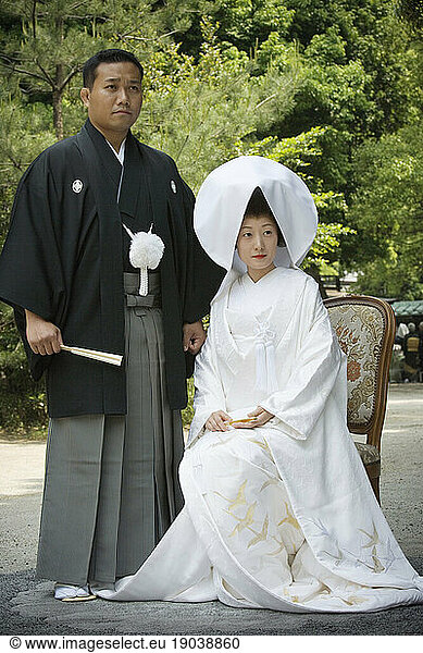Portrait of a traditional Japanese bride.
