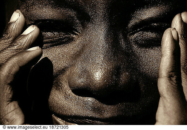 Portrait of a young African in Mozambique Island.