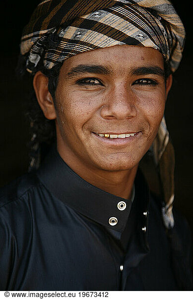 Portrait of a young bedouin man