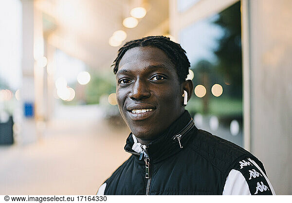 Portrait of African male student in campus
