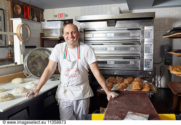 Portrait of baker in bakery