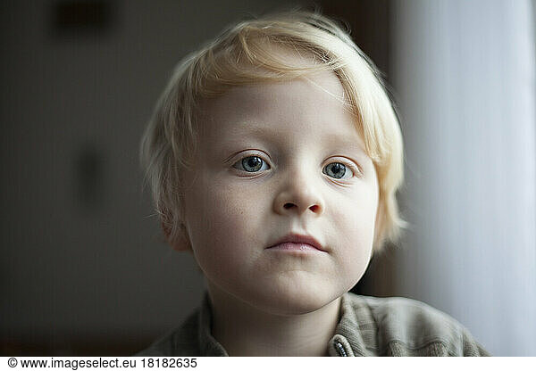 Portrait of blond little boy