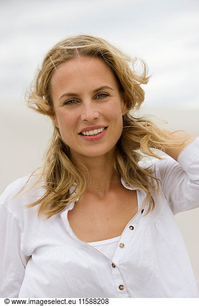 Portrait of blonde woman
