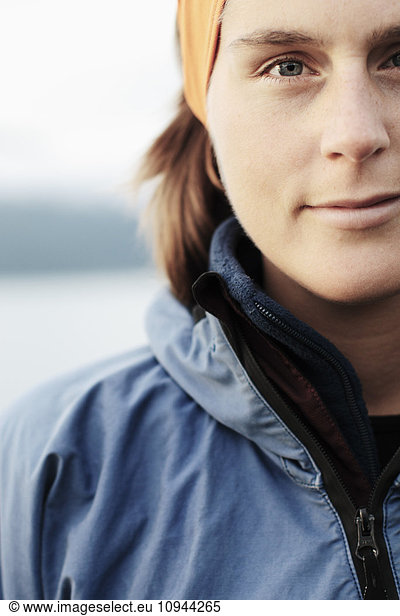 Portrait of confident female hiker