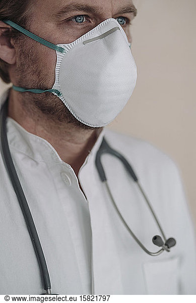 Portrait of doctor wearing protective mask