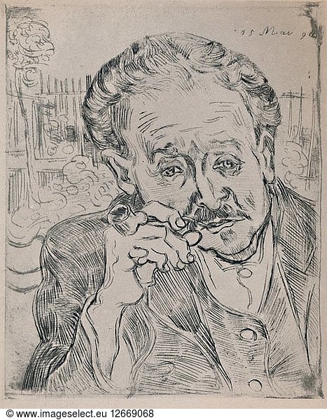 Portrait of Dr. Gachet  c.1890  (1946). Artist: Vincent van Gogh.