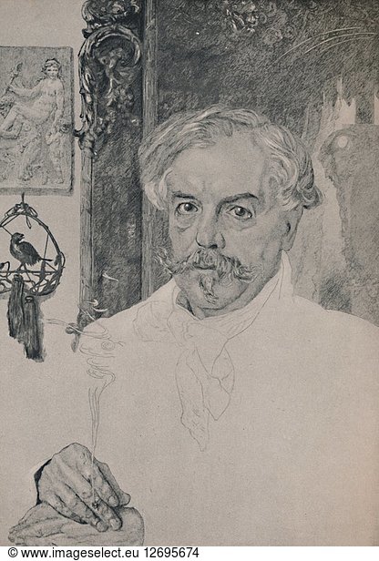 Portrait of Edmund De Goncourt  1882  (1946). Artist: Felix Bracquemond.