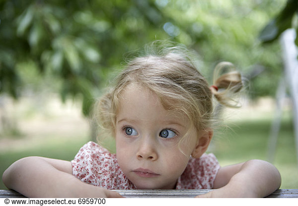 Portrait of Girl at Orchard