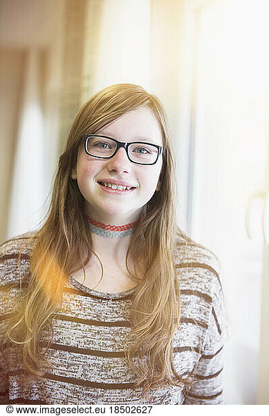 Portrait of girl smiling