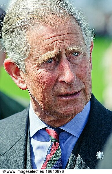 Portrait of HRH Prince Charles on a visit to Scotland.